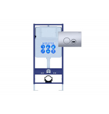 Инсталляция для подвесного унитаза с сенсорным управлением Aquatek Standart Sensor + звукоизоляционная прокладка + панель смыва KDIS-0000036.