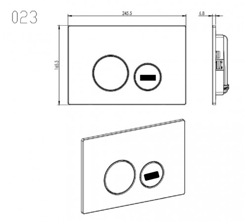 Инсталляция для подвесного унитаза с сенсорным управлением Aquatek Standart Sensor + звукоизоляционная прокладка + панель смыва KDIS-0000036.