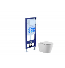 SET AQUATEK ВЕГА/17 (рама AQUATEK INS-0000017 + унитаз ВЕГА AQ1905-00 + тонкое сиденье с механизмом sc)
