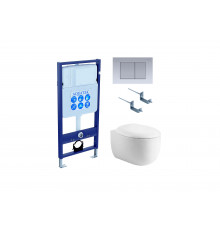 Set AQUATEK АЛЬТАИР (рама AQUATEK Standard INS-0000012 с звукоиз.прокладкой + крепеж KKI-0000002 + кнопка KDI-0000011 + унитаз АЛЬТАИР AQ1980-00 с крышкой-сиденьем soft-close)