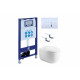 SET AQUATEK АЛЬТАИР cm-042 4в1 (рама AQUATEK INS-0000025 + крепление KKI-0000002 + кнопка KDI-0000042 + унитаз AQ1980-00 + тонкое сиденье soft-close)