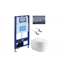 SET AQUATEK АЛЬТАИР cm-050 4в1 (рама AQUATEK INS-0000025 + крепление KKI-0000002 + кнопка KDI-0000050 + унитаз AQ1980-00 + тонкое сиденье soft-close)