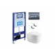 SET AQUATEK АЛЬТАИР cm-050 4в1 (рама AQUATEK INS-0000025 + крепление KKI-0000002 + кнопка KDI-0000050 + унитаз AQ1980-00 + тонкое сиденье soft-close)