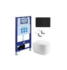 SET AQUATEK АЛЬТАИР cm-069 4в1 (рама AQUATEK INS-0000025 + крепление KKI-0000002 + кнопка KDI-0000069 + унитаз AQ1980-00 + тонкое сиденье soft-close)