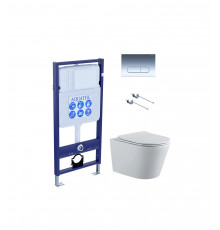 SET AQUATEK ВЕГА-1905-016 (рама AQUATEK Standard INS-0000012 с клавишей KDI-0000016 и крепежом KKI-0000001 + унитаз ВЕГА AQ1905-00 с тонким сиденьем sc)