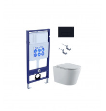 SET AQUATEK ВЕГА-1905-017 (рама AQUATEK Standard INS-0000012 с клавишей KDI-0000017 и крепежом KKI-0000002 + унитаз ВЕГА AQ1905-00 с тонким сиденьем sc)