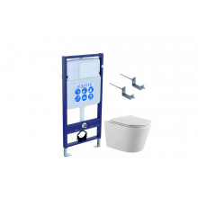 Set AQUATEK ВЕГА-KKI2 (инсталляция Standart + унитаз ВЕГА AQ1905-00 + крепление к стене)