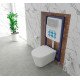 Инсталляция для подвесного унитаза с сенсорным управлением Aquatek Standart Sensor + звукоизоляционная прокладка + панель смыва KDIS-0000036.