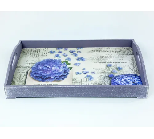 Поднос "Прованс" (дерево), 43x27,5x7см., графитовый/11шт.