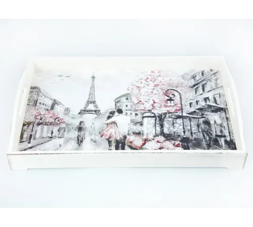Поднос "Прованс" (дерево), 43x27,5x7см., бежевый/11шт.