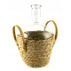 Ваза Бутылка в кашпо (стекло), H31x20x20см, прозрачный