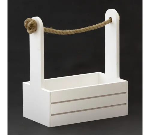 Корзина (дерево), 21х12х23см, белый