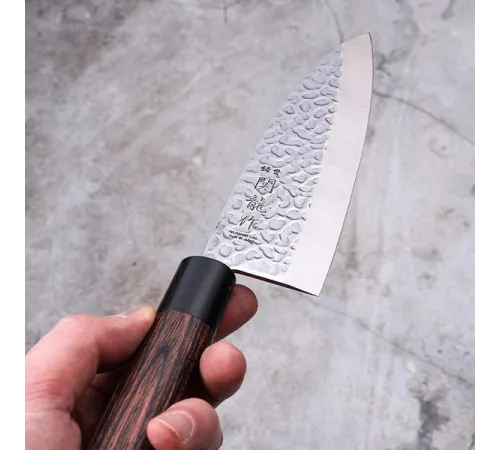 Нож кухонный «Нара» односторонняя заточк сталь нерж.,дерево ,L=285/150,B=49мм металлич.,тем.дерево