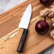 Нож кухонный «Нара» односторонняя заточк сталь нерж.,дерево ,L=285/150,B=49мм металлич.,тем.дерево