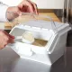 Контейнер для хранения сыпучих продуктов с крышкой и совком полипроп. 10л ,H=21,5,L=38,B=30см белый