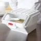 Контейнер для хранения сыпучих продуктов с крышкой и совком полипроп. 10л ,H=21,5,L=38,B=30см белый