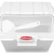 Контейнер для хранения сыпучих продуктов с крышкой и совком полипроп. 10л ,H=21,5,L=38,B=30см белый