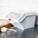 Контейнер для хранения сыпучих продуктов с крышкой и совком полипроп. 10л ,H=21,5,L=38,B=30см белый