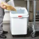 Контейнер для хранения сыпучих продуктов на колесах полипроп. 116л ,H=71,L=75,5,B=45,5см белый