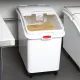 Контейнер для хранения сыпучих продуктов на колесах полипроп. 116л ,H=71,L=75,5,B=45,5см белый