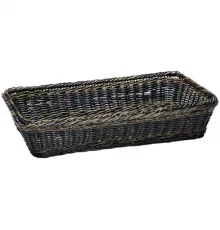Корзина гастр.1/3 полипроп.,сталь нерж. ,H=10,L=32,5,B=17,5см тем.корич.