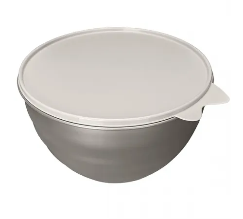 Миска с крышкой полипроп. 3,7л D=25,5,H=10,5см металлич.