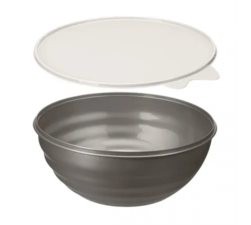 Миска с крышкой полипроп. 3,7л D=25,5,H=10,5см металлич.