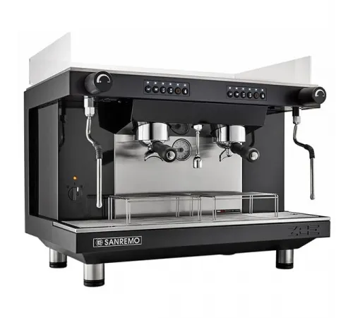 Кофемашина «Sanremo ZOE 2G SED TA» алюм.литой 10,3л ,H=60,2,L=72,B=52,8см 3,15Квт черный,металлич.