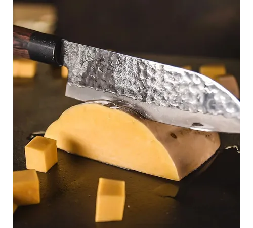 Нож кухонный «Нара» односторонняя заточк сталь нерж.,дерево ,L=285/150,B=49мм металлич.,тем.дерево