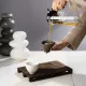 Пиала для чая Floral фарфор 150мл серый