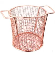 Корзинка для картофеля фри «Проотель» сталь нерж.,медь ,H=80,L=95,B=90мм