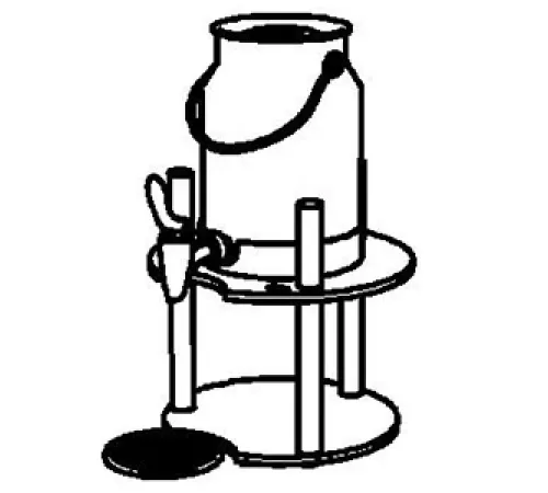 Диспенсер для молока орг.стекло сталь нерж. 3л ,H=36,L=43,B=26см