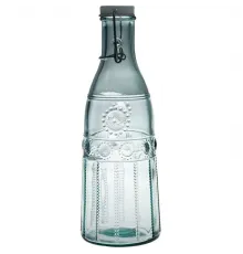 Бутылка с пробкой с декором стекло 1л D=98,H=280мм прозр.