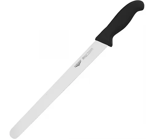 Нож для тонкой нарезки сталь нерж.,пластик ,L=43/30,B=3см черный,металлич.