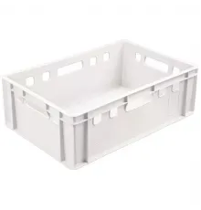 Ящик для продуктов с ручками полиэтилен 48л ,H=20,L=60,B=40см белый