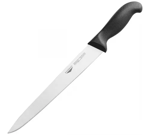 Нож для нарезки мяса сталь нерж.,пластик ,L=435/300,B=30мм черный,металлич.