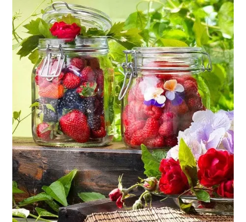 Банка квадратная с крышкой «Фидо» стекло 1,65л ,H=22,L=10,6,B=10,6см прозр.