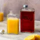 Бутылка «Оптима» квадратная с крышкой стекло 1л прозр.