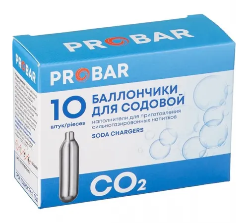 Баллончики для сифона для содовой 8г CO2[10шт] сталь