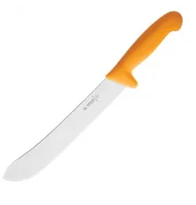 Нож для нарезки мяса сталь нерж.,пластик ,L=425/295,B=35мм желт.,металлич.
