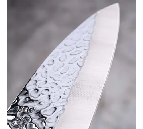 Нож кухонный «Нара» односторонняя заточк сталь нерж.,дерево ,L=285/150,B=49мм металлич.,тем.дерево