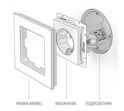 Розетка с заземлением Werkel шампань W1171011 4690389157363 a050867