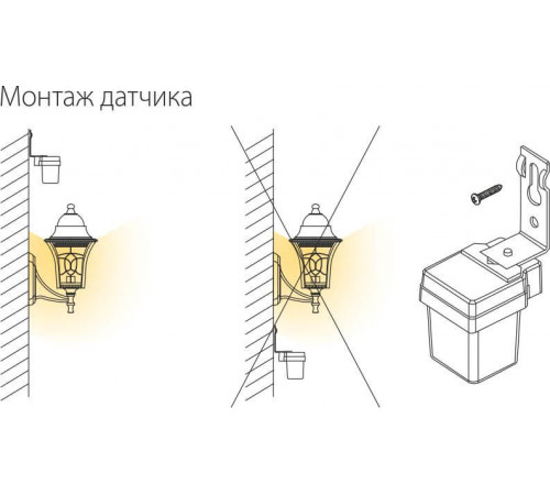 Датчик освещенности SNS-L-06 1200W IP44 Белый 4690389032011