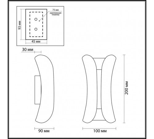 Уличный настенный светодиодный светильник Odeon Light Krista 3886/6BG