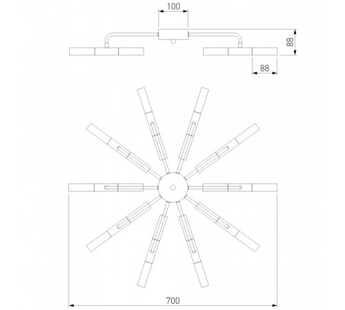 Потолочная люстра Bogates Bastone 347 Smart (551) a054000