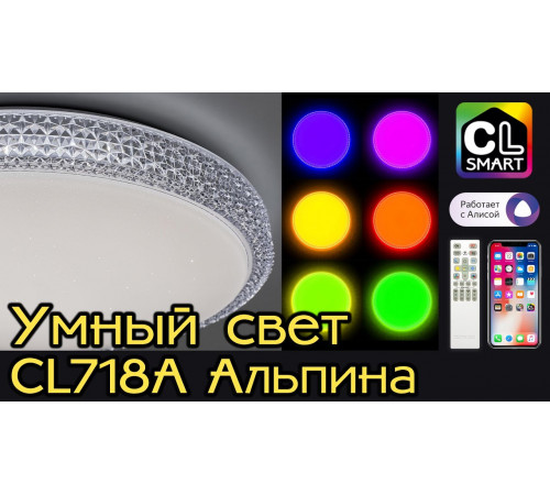 Потолочный светодиодный светильник Citilux Альпина Смарт CL718A40G