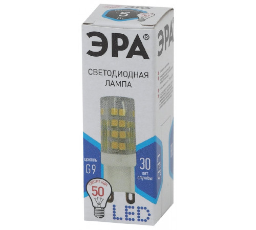 Лампа светодиодная Эра G9 5W 4000K LED JCD-5W-CER-840-G9 Б0027864