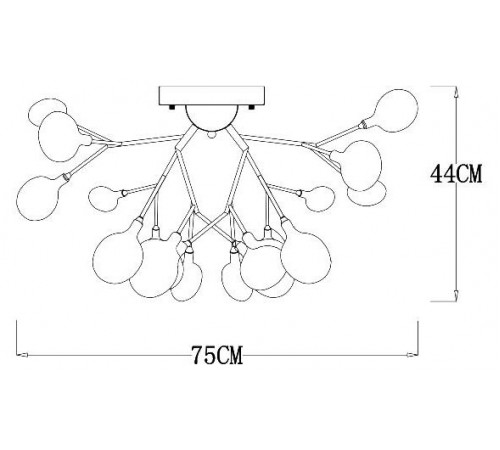 Потолочная люстра ARTE Lamp A7274PL-27WH