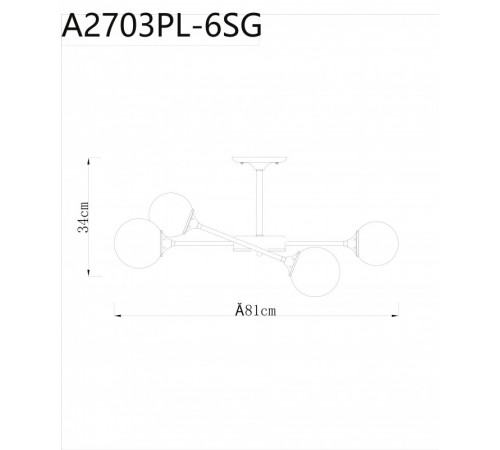 Люстра на штанге ARTE Lamp A2703PL-6SG