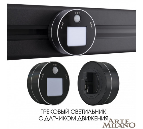 Трековая подсветка Arte Milano Am-track-sockets 380011TLS/LWS Black